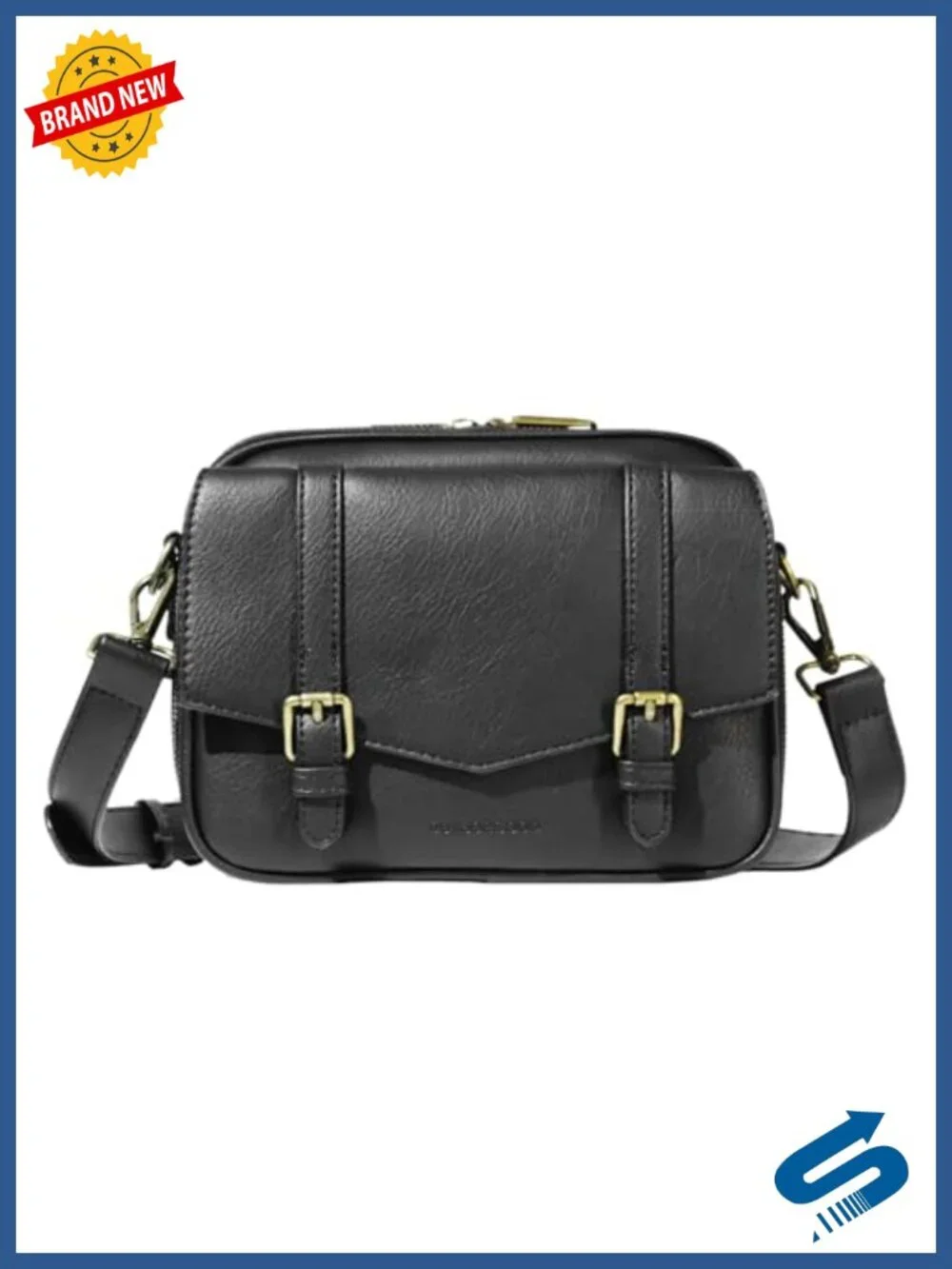 Vegan Leather Anti Theft RFID Blocking Crossbody Bag Travel Purse Built In